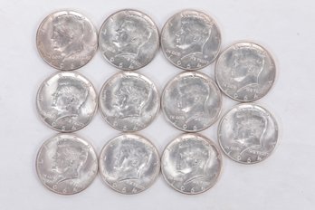 (11) 1964 JFK Silver 1/2 Dollars