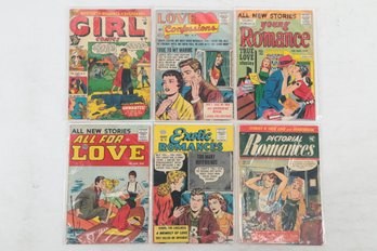 (6) 10 Cent Comics: All For Love, Girl Comics, Young Romance & More