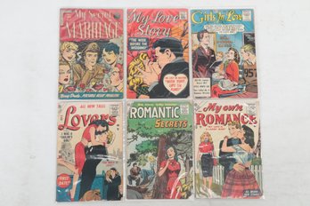 (6) 10 Cent Comics: My Secret Marriage, My Love Story, Girls In Love, Lovers & More