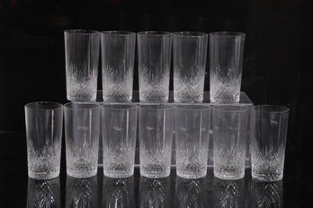 Set Of Twelve Crystal Drinking Glasses