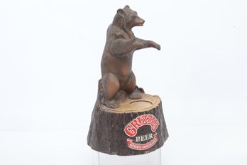 Vintage Grizzly Authentic Canadian Lager Advertising Bear