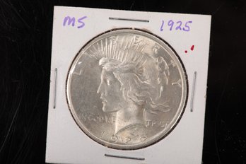 1925 Peace Silver Dollar From Private Collection