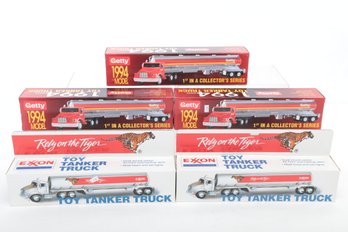 Lot Of 5 Exxon And Getty Tanker Trucks