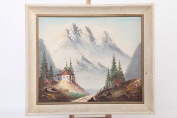 Framed Oil On Canvas Landscape Painting Signed 'STOLK' In Lower Left Corner