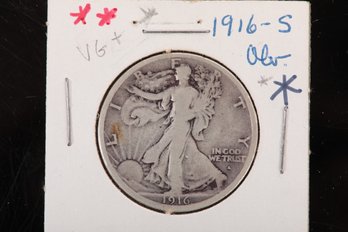 1916-S (obv) Walking Liberty Half From Private Collection