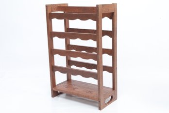 Vintage Oak Wine Rack ~ Holds 16 Bottles