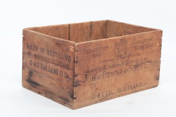 Vintage John Dewar & Sons Wood Shipping/Advertising Crate