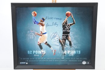 Steiner Sports Carmelo Anthony Bernard King Autographed Singed Picture