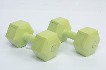 Pair Of Mario Lopez 10lb Dumb Bell Weights