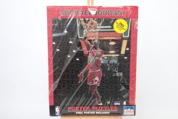 Michael Jordan Poster Puzzle Missing 1 Red Upper Right Piece