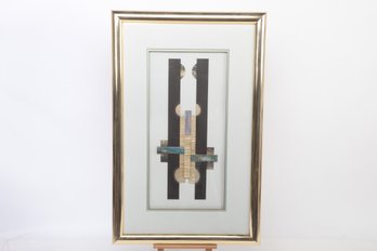 Framed Mixed Media 3 Dimensional Artwork 'Satalite Delicate'