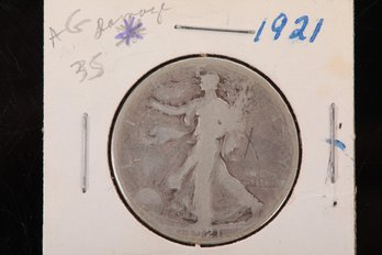 1921 Walking Liberty Half Dollar From Private Collection