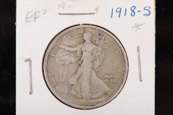 1918-S Walking Liberty Half Dollar From Private Collection