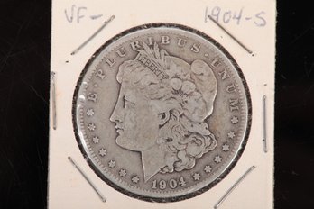 1904-s Morgan Silver Dollar From Private Collection