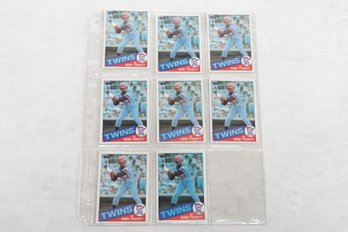 Lot Of 8 1985 Kirby Puckett Rookie Cards Baseball Topps