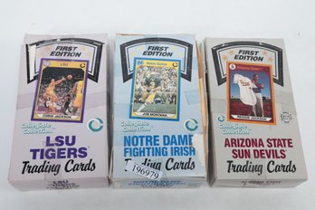 1990 University Of Notre Dame, Arizona State And LSU Trading Card Packs