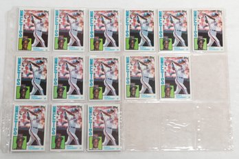 Lot Of 14 1984 Topps Darryl Strawberry Baseball Rookie Cards