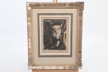 Antique French Hand Signed In Pencil Print