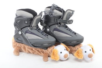 Boys L.L. Bean Thinsulate Insulation Ice Skates (Size Large 4-6) W/Blade Guard
