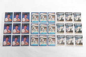 Lot Of 1986 Don Mattingly Baseball Cards 9 Topps 9 Fleer 9 Donruss