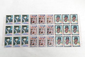 Lot Of Don Mattingly 1985 9 Topps 9 Fleer 9 Donruss Baseball Cards 2nd Year
