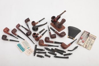 Large Lot Of Vintage Wood Pipes, Mouthpieces, & Misc. Smoking Items