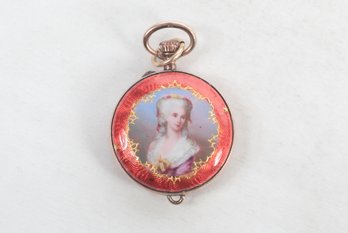 Antique Enameled Ladies Pocket Watch