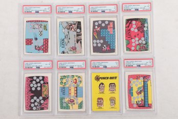 Lot Of 8 1989 Tops Nintendo PSA Graded Scratch Off Cards