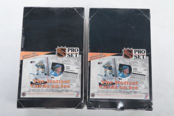 Two 1991 Pro Set Hockey Wax Pack Box