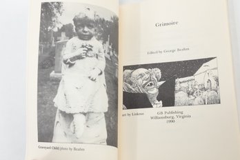 1990 Signed Limited Grimoire, Edited By George Beahm Art By Linkous Graveyard Child/photo By Beahm