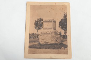 Elmer White Photograph Of The Proposed Monument To Captain John Mason, Commander Of The Connecticut Force, On