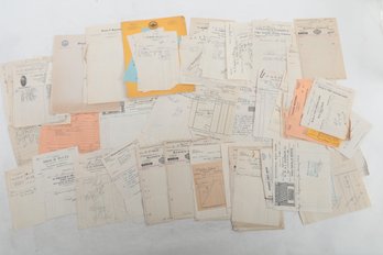1930s Ephemera Large Amount Of Receipts, Bills, Invoices , Horse Shoeing Etc..