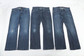 3 Pair: 7 For All Mankind Men's Jeans (Size 33) In Style: Brett