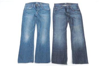 2 Pair: 7 For All Mankind Men's Jeans (Size 32) In Style: Brett