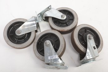Lot Of 4 Protech 6x 1-1/2 Rubber Swivel Casters