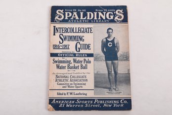 SPORTS :   Spalding's Official Intercollegiate Swimming  Guide 1916-1917 Water Polo, Water Basket Ball