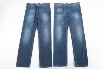2 Pair: Men's Hugo Boss Jeans 33 X 32