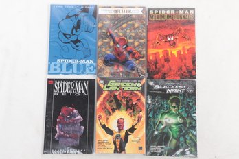 .Lot Of 6 Marvel & DC Perfect Bound Comic Books Mostly Spider-Man