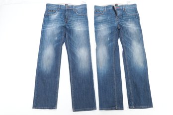 2 Pair: Men's Hugo Boss Jeans 33 X 32