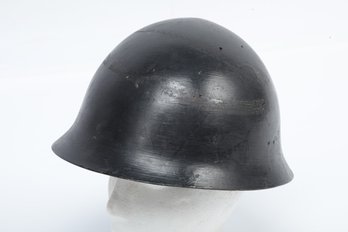 WWII Era Japanese Army Iron HelmetW/Leather Liner & A Possible Bullet Hole