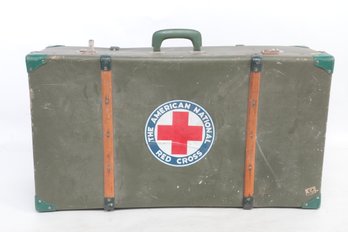 Vintage/antique American Red Cross Suitcase, Stretcher And Shovel