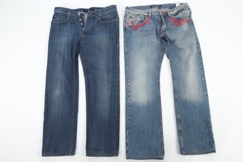 2 Pair Of Mens Italian Made Jeans: Against My Killer & Fay (36)