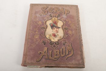 Antique Scrapbook Of Trading Cards & Greeting Cards