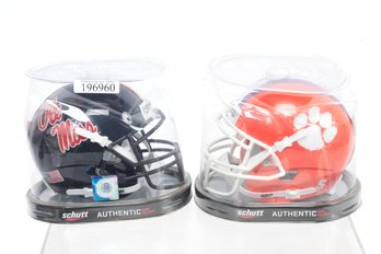 Collage Football Mini Helmet Lot  Ole Miss And Clemson Tigers