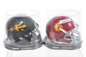 Collage Football Mini Helmet Lot  Arizona State And USC Trojans