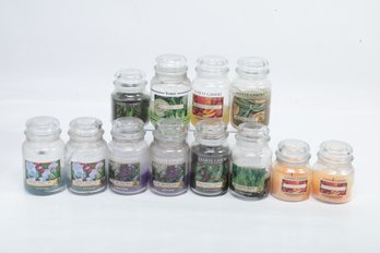 12 Scented Candles -Yankee Candle - In Various State Of Burn - For Crafters Or Flicker Lovers