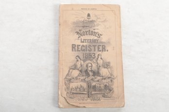 AMERICANA:  NORTON'S Literary Register For 1853. Illustrated