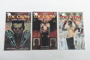 The Crow Wild Justice Comic Book Set 1-3 Kitchen Sink Comix