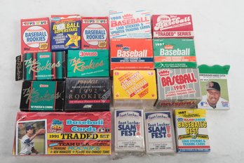 Large Lot Of 80's 90's Baseball Card Traded And Update Sets Fleer Topps Stars