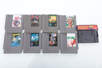 Lot Of 9 Nintendo Video Game Cartridges